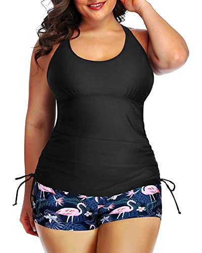 Consejos y reviews para comprar Trajes flamenca tallas que puedes comprar esta semana. 37 Yonique Tankini de Talla grande con Pantalones Cortos, Traje de baño de Dos Piezas para Mujer, Traje de baño atlético con Control de Abdomen, Flamenco, 18 Plus