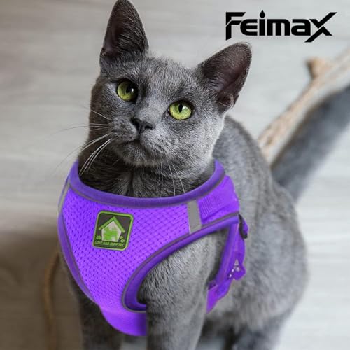 Image of FEimaX Dog Harness and Leash Set, No-Pull Breathable Soft Mesh Puppy Vest Harness Reflective Adjustable Pet Harnesses for Small Medium Dogs and Cats - Outdoor Easy Control for Walking