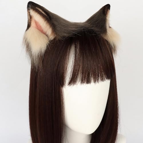 Oreilles de chat serre-tête et queue de renard pour costume de fête