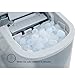 Countertop Ice Maker Nugget Pebble Ice Maker Machine Portable Chewable Compact Mini Ice Chip Maker Nugget Machine Produce 26lbs per Day Bullet Soft Ice Cube Fruit Juice Ice, Silver SMETA