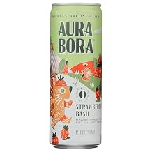Aura Bora Herbal Sparkling Water Basil Berry, 12 Ounce