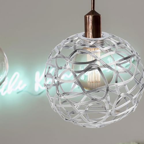 Uonlytech 1 Peça Abajur De Gaiola De Metal Abajur De Arte Gaiola De Abajur De Arte De Ferro Abajur P