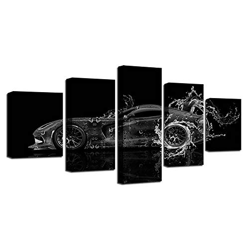 Impression sur toile car and water idée cadeau originale salon bureau
