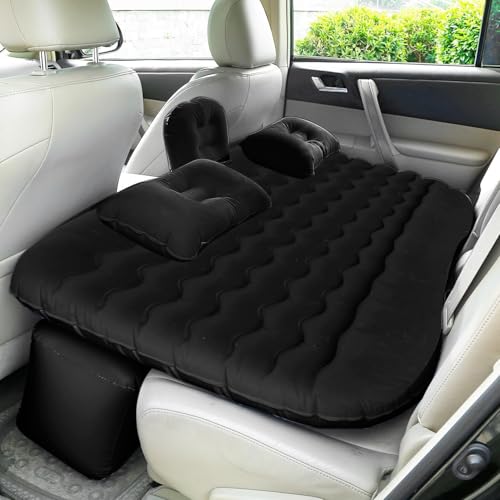 Image of Premium Car Inflatable Bed with Pump & 2 Air Pillows | Quick Inflate Back Seat Mattress | Universal Fit Car Bed for Travel, Camping, Kids, Picnic & Road Trips