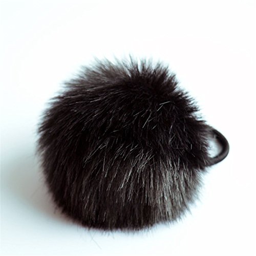 2Pcs Pom Pom Elastic Hair Tiles Flurry Ball Hair Ponytail Holder Hair Rope Faux Rabbit Fur Hair Accessories #TOP1