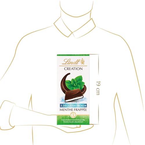 Lindt - Tablette CRÉATION Menthe Frappée - Chocolat Noir, 150g (Lot de 2)
