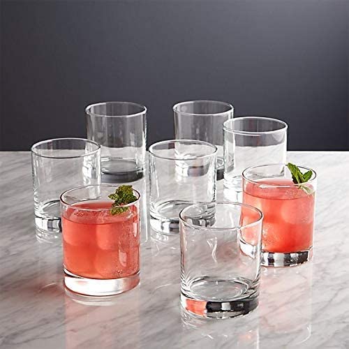 Image of Clear Glass Drinking Glasses Set for Water, Juice, Beverages, Set of 6 (9CD)