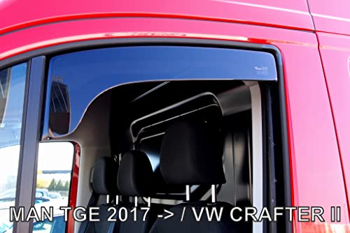 Déflecteurs d'air pour Volkswagen Crafter 2017-2026 J&J Heko teintés avant arrière