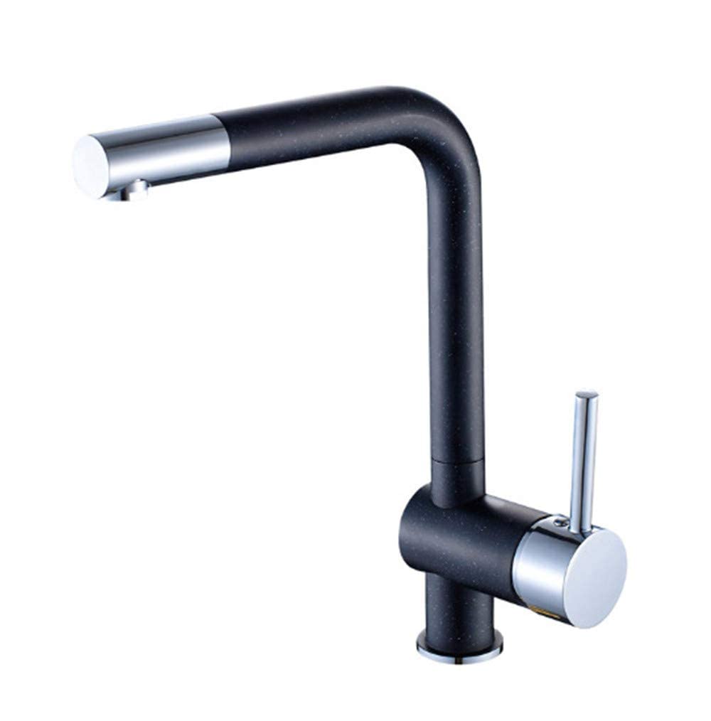 Mitigeur de cuisine en cuivre de style moderne avec sa peinture noire élégante mat