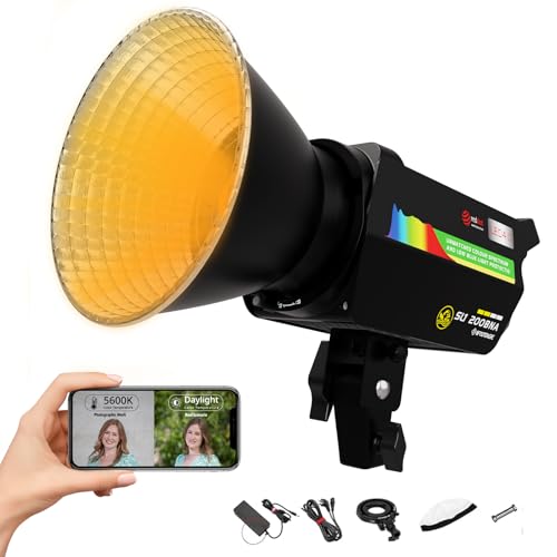 Image of IFOOTAGE SL1 200BNA 200W Bi-Color COB LED Video Light,Standard Bowens Mount Point Source Output Continuous Lighting,APP Control,for Studio Camera Photography Live Streaming
