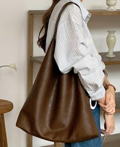 Tote Bags Women Retro Vegan Leather Shoulder Bags Y2k Hobo Purse Vintage Handbags 20253