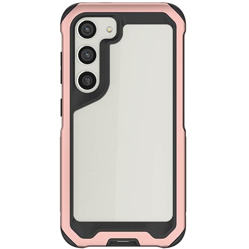 Coque antichoc Galaxy S23 rose pour éviter les casses d'écran et chutes