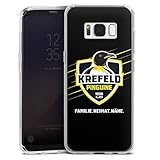 DeinDesign Silikon Hülle kompatibel mit Samsung Galaxy S8 Case transparent Handyhülle Krefeld Pinguine Eishockey Sport
