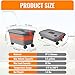 Collapsible Bucket 5.5 Gallon with Wheels Handle 1 Drain Plug and 2 Universal Connectors for Car Washing Foldable Multi-Use for Mop Cleaning, Camping, RV, Pet Bathing and Laundry