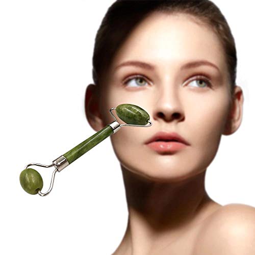 Massageador Facial Pedra Jade Rolo Massoterapia Anti Estresse e Anti Rugas