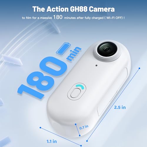 128GB FHD 1080P Mini Body Camera, Wearable Action Cam, Thumb Size, Hands Free, Universal Compatibility