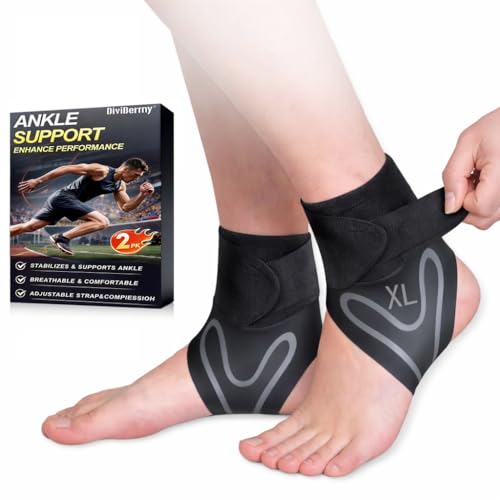 2 Stück Sprunggelenkbandage Plantarfasziitis Bandage Damen & Herren XL