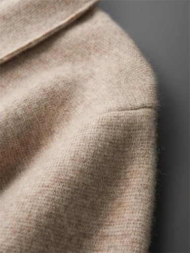 Men's Zipper Cardigan Wool Sweater Casual Knitwear Sweater Cardigan Lapel Thickened Sweater3