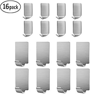 Adhesive Hooks, KOSIN Heavy Duty Wall Hooks Stainless Steel Ultra Strong Waterproof Wall