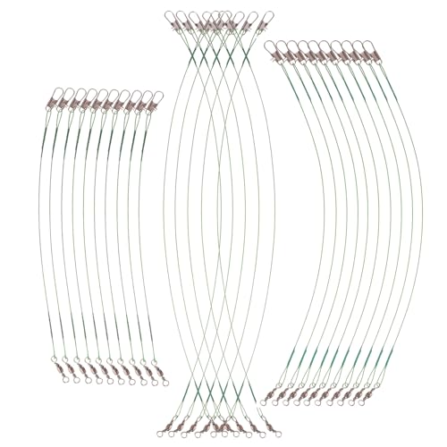 LABRIMP 60 pcs Fishing Wire Leaders con Acero miniatura 1