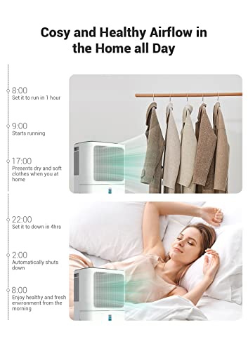 20 Pint Dehumidifiers For Large Room With Drain Hose, Veagaso 2,000 Sq.ft Dehumidifier For Bedroom, Kitchen, Basement And Bathroom, Cloth Cover For Storage,Quiet Operation,Three Working Modes #TOP7