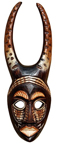 Wogeka Schöne 50 cm Holz Maske Kopf Geist Ghost Afrika Mystik Handarbeit Bali Maske63