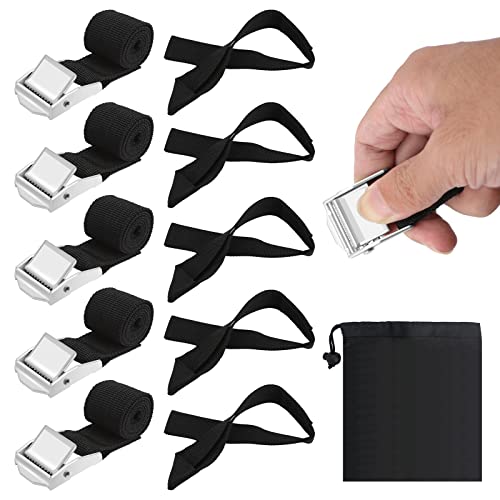 Anruyi Cinchas de Amarre 5 PCS 100kg Correa de Amarre Correas Trinquete Hebilla Cinchas de Sujeción Elásticas para Cargar de Longitud 40cm, Cinchas ​para Baca Coche para Bicicletas Portaequipajes Cover