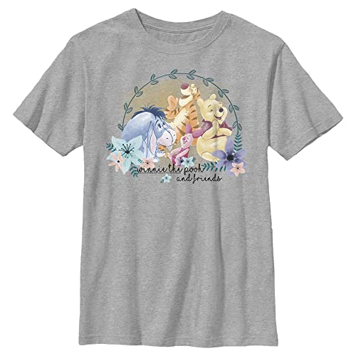 T-shirt Winnie l'Ourson Disney garçon vêtement col rond gris Athletic Heather L