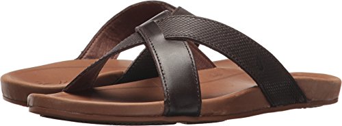 OLUKAI Women's Pahe'e Sandals, Dark Java/Tan, 8