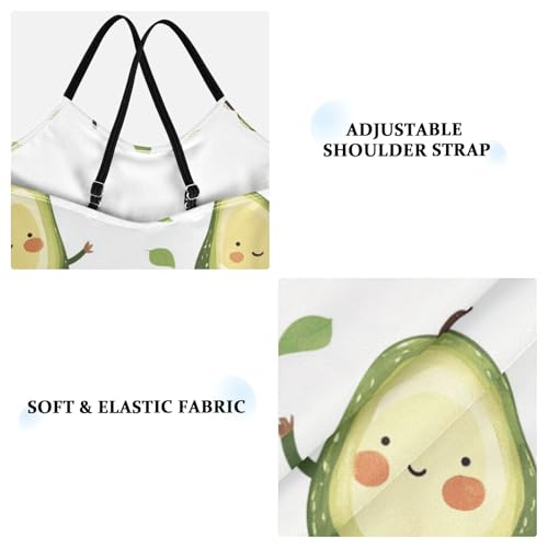 Cute Avocado Girls One Piece Swimsuits Sport Halter Swimwear Beach Bathing Suit 3T3