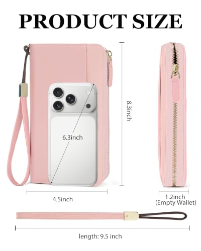 Image of Large Wallet for Women, Clutch Wallet with Passport Holder