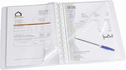 VIQUEL - Porte-Vues 60 Vues A4 GEODE Gamme PROPYGLASS - Protège-Documents en Plastique - 30 Pochettes Repositionnables - Scolaire et Professionnel - Transparent – vue 3