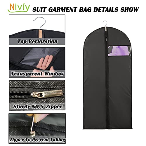 Clothes Protector Bags Dustproof Clothes Covers Niviy Moth Proof Coat Covers with Zip - Image 3