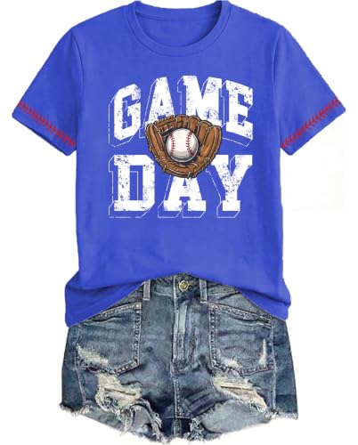 Image of Football Shirts for Women Game Day T Shirts Football Outfits