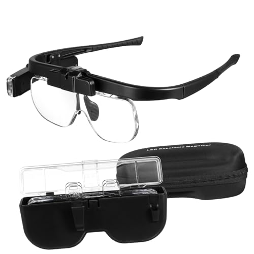 Operitacx Magnifying Safety Glasses Light Eyeglass-Style Long-Lasting Multi-Functional Use for Precision Work