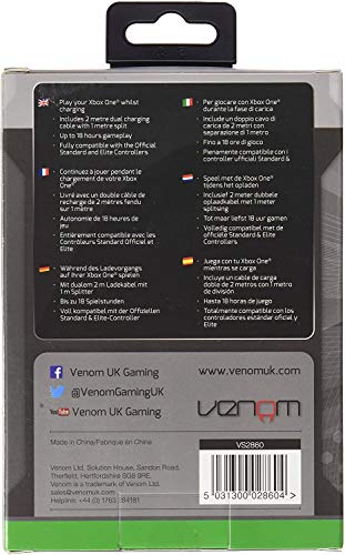 Image of Venom Xbox One Rechargeable Battery Twin Pack: White (Xbox One)