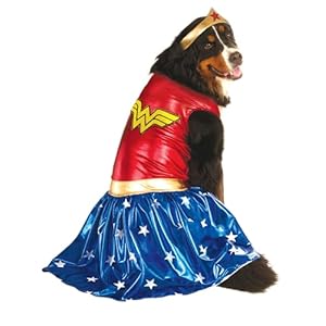 Rubie’S – Disfraz Unisex para Adulto, 580286, Oficial de Rubie s DC Comic Wonder Woman, Regalo de superhéroe, Perro Grande, Talla XXXL, Negro, XXL UK