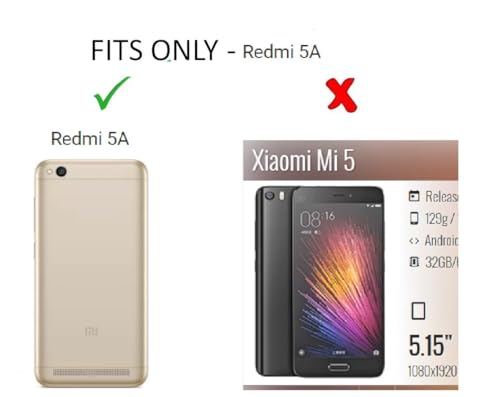 Image of COVERBLACK Rubber Back Cover for Mi Redmi 5A - Transparent