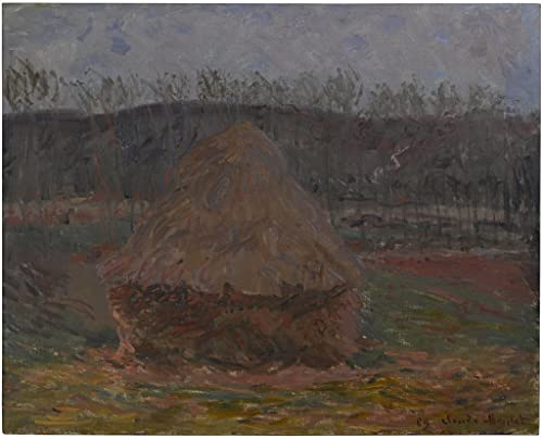 Meule de foin à Giverny par Monet, grand tableau pour bureau élégant