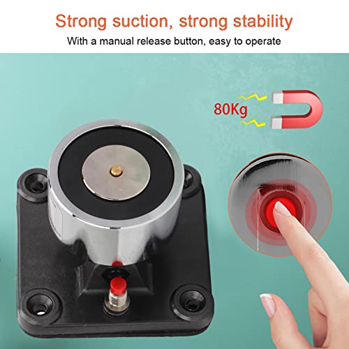 Elektromagnetischer Türhalter für Feuer, an der Wand Montiert, 80 Kg Saugkraft, Rauchdicht, Normalerweise Offen, Feuerglastürhalter aus Aluminiumlegierung