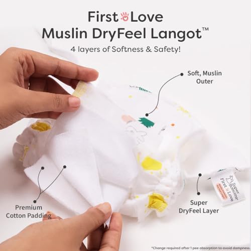 Image of SuperBottoms PREMIUM MUSLIN DryFeel Langot - Bummy Land - 3P (LARGE- 5-10KG)