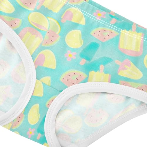 Funny Toddler Girls Underwear 2t Cotton Cute Panties Girl Cute Summer Popsicles Teal Kids Briefs Undies4