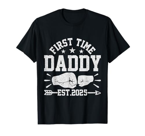 Promoted To Daddy Est 2025 Fist time Baby Gift for New Daddy T-Shirt