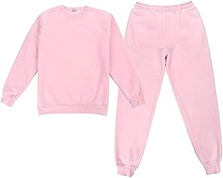 [Aoakua] 在庫処分 裏起毛 スウェット 上下 メンズ レディース パジャマ ルームウェア 大きいサイズ ピンク LL