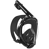 W WSTOO Snorkel Mask with Latest Dry Top Breathing System,Fold 180 Degree Panoramic View Full Face Snorkel Mask Anti-Fog Anti-Leak with Camera Mount,Snorkeling Gear for Adults