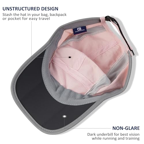 Image of GADIEMKENSD Reflective Folding Outdoor Hat Unstructured Design UPF 50+ Sun Protection Sport Hats for Womens and Mens