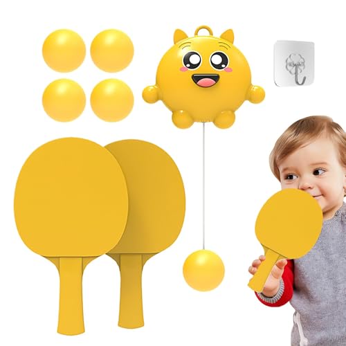 Juego de tenis de mesa – Raqueta de tenis para niños, equipo de práctica de tenis de mesa | Desarrolla Harmonious Parenthood ejercitador portátil de tenis de mesa, resistente de usar, equipo de tenis