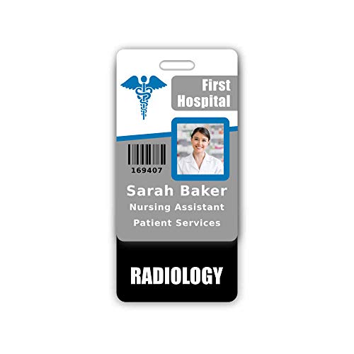 Radiology Badge Buddy Vertical W/Height & Weight Conversion Charts (Standard, Black) #TOP2