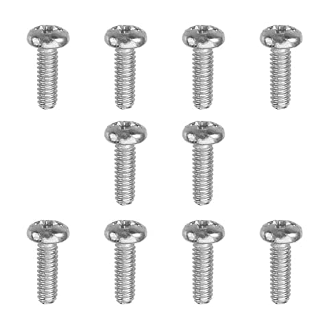Juvielich 60Pcs Machine Screws Pan Phillips Cross Head Screw M2x6mm 304 Stainless Steel Fasteners Bolts Silver Gray Cover