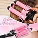 3 Barrel Curling Iron Hair Crimper: Birthday Gifts for Women Aleath Dual Voltage Adjustable Temperature Three Barrels Hair Waver - Ceramic 1 inch Curler Wand